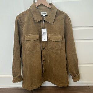 New Rhythm Corduroy Overshirt in Tan Size Large